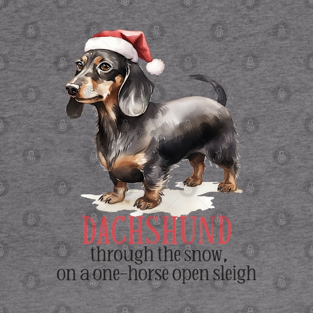 Dachshund Through The Snow Pun by MuseMints